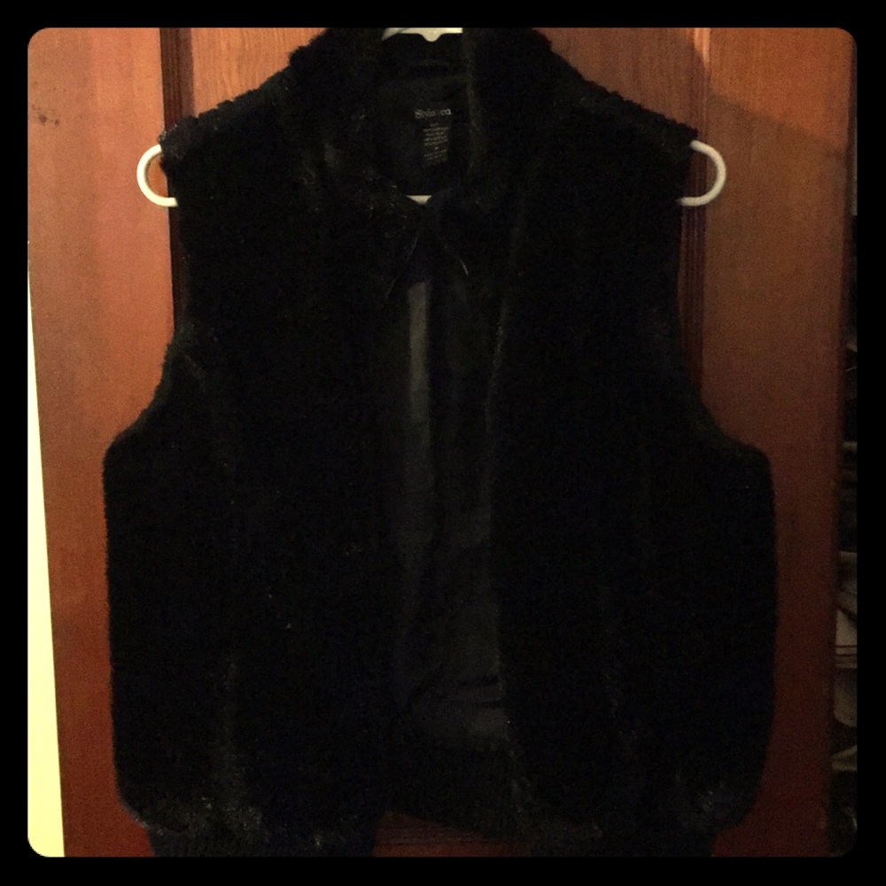 Style and Co. faux fur vest